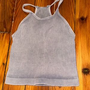 Free People Gray Cropped Cami Small